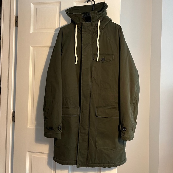 Scotch and Soda Men’s Army Green Winter Parka - Picture 2 of 8